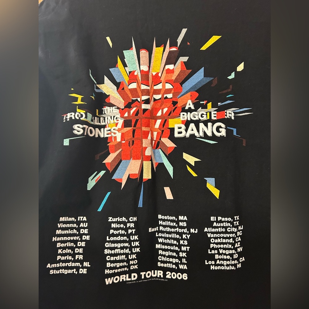 The Rolling Stones A Bigger Bang 2006 World Tour Concert T-Shirt - Picture 5 of 5
